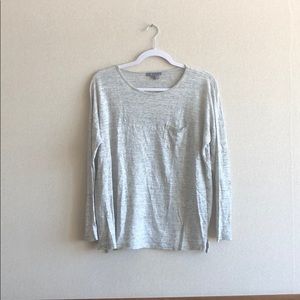 Vince. Heather grey long sleeve shirt